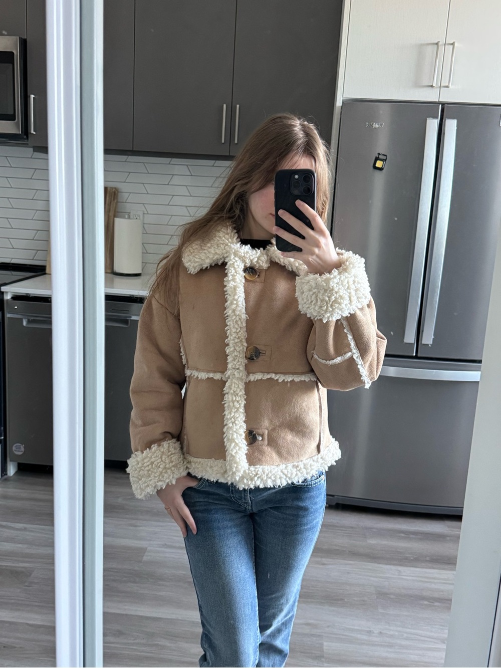 Urban outfitters faux fur jacket